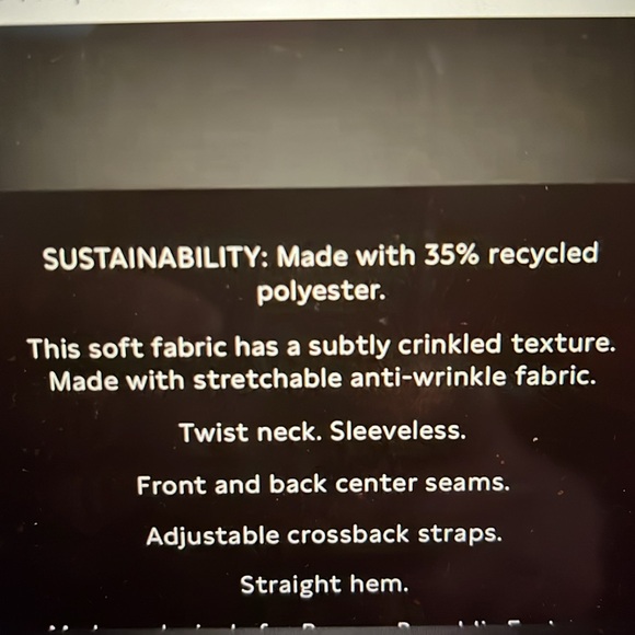 NWT Banana Republic Twist Front Black Crepe Camisole - Picture 9 of 9